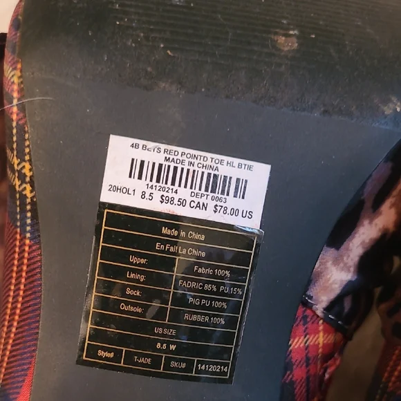 Plaid and Leopard Print Women's Shoes - Picture 13 of 15